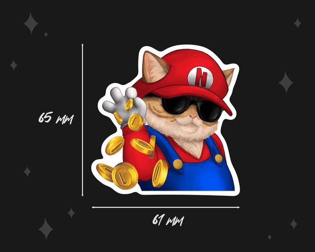 Mario Cat - Sticker 