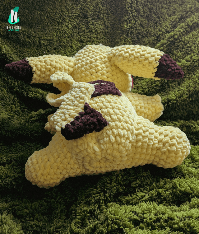 Pikachu endormi - Peluche en crochet 