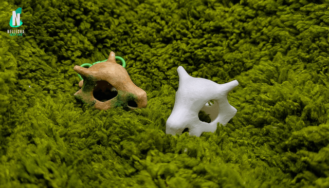 Crâne de Pokémonster -  Osselait & Dracaufeu - Porte-clé