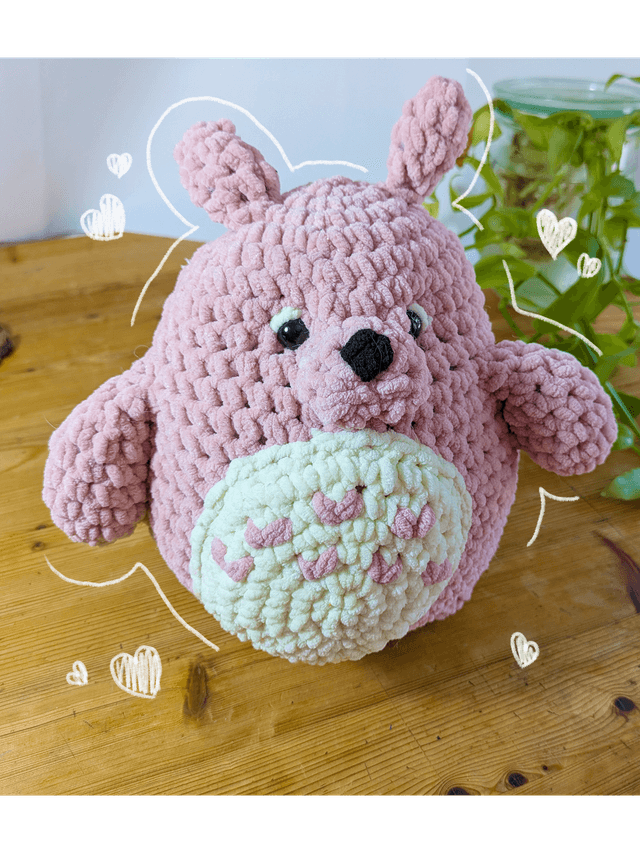  Totoro of Love - Peluche en crochet 