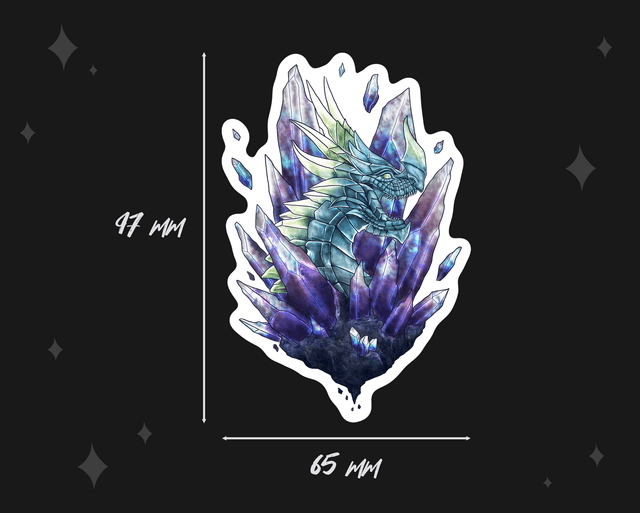 Aurene – Dragon de cristal - Sticker