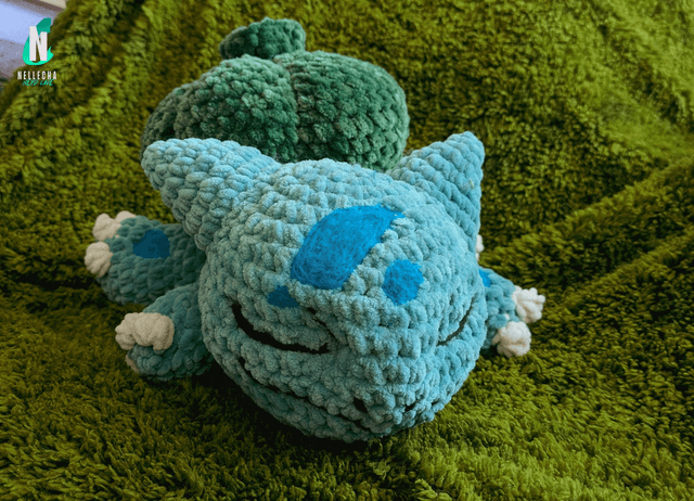 Bulbizarre endormi – Peluche en crochet