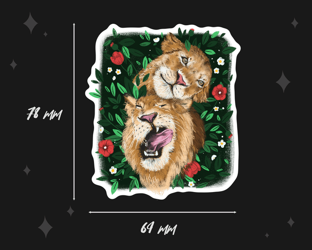 ​Lions & Coquelicots - Sticker