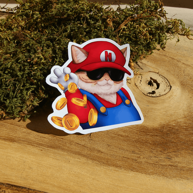 Mario Cat - Sticker 