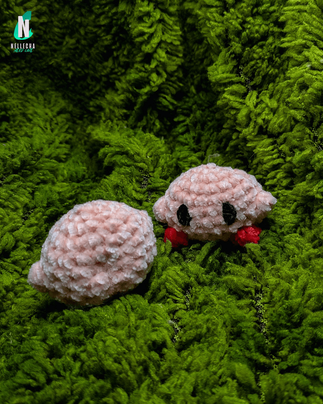 Mini Kirby en crochet  - Peluche