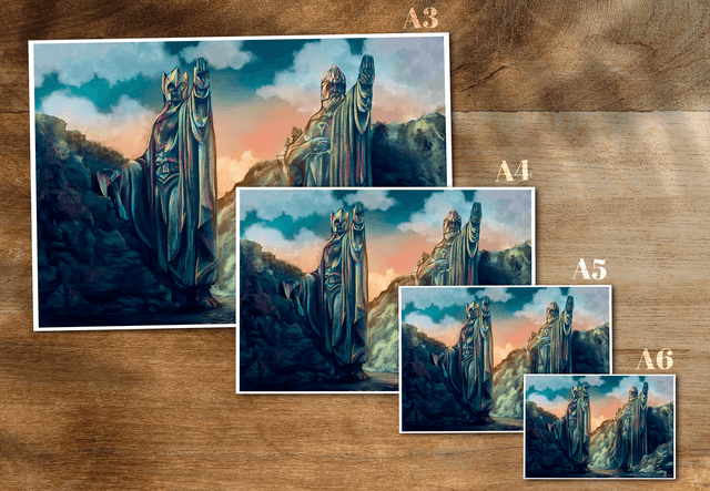 ​L’Argonath, gardiens de l’Anduin - Les Piliers des Rois - Print