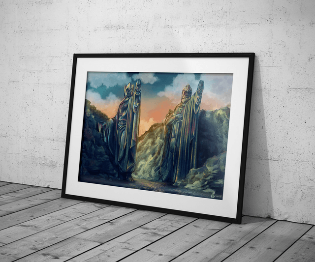 ​L’Argonath, gardiens de l’Anduin - Les Piliers des Rois - Print