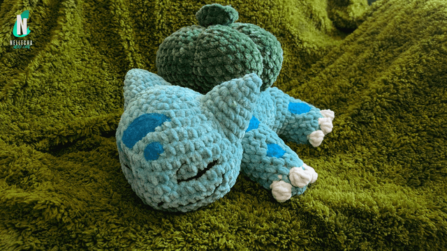 Bulbizarre endormi – Peluche en crochet
