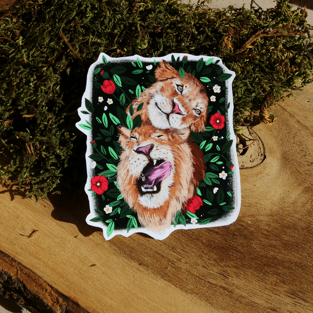 ​Lions & Coquelicots - Sticker