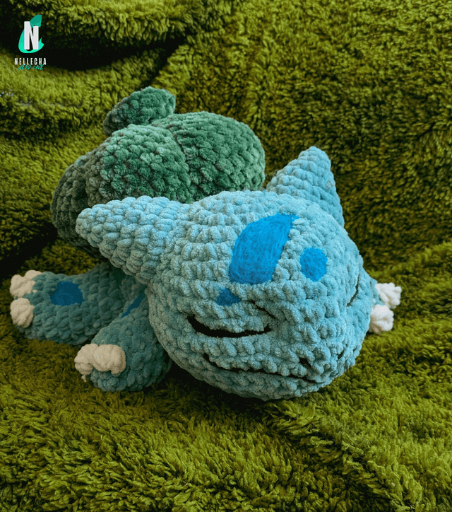 Bulbizarre endormi – Peluche en crochet